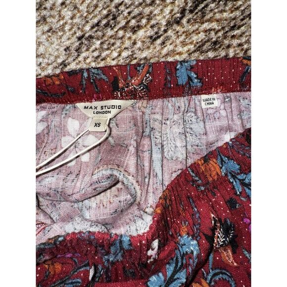 Max Studio Women's XS Maxi Skirt Elastic Waist Floral Pullover Boho Peasant - Picture 5 of 8